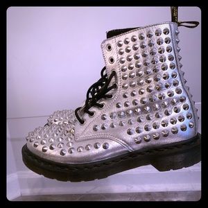 Dr. Marten silver spikes (like new)